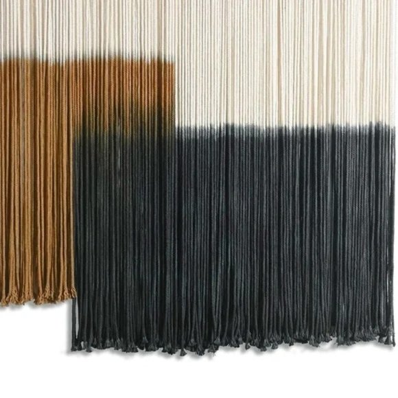 Anthropologie Large XL Boho Tapestry Macrame Woven Dyed Yarn Wall Hanging - 60" - Picture 4 of 10